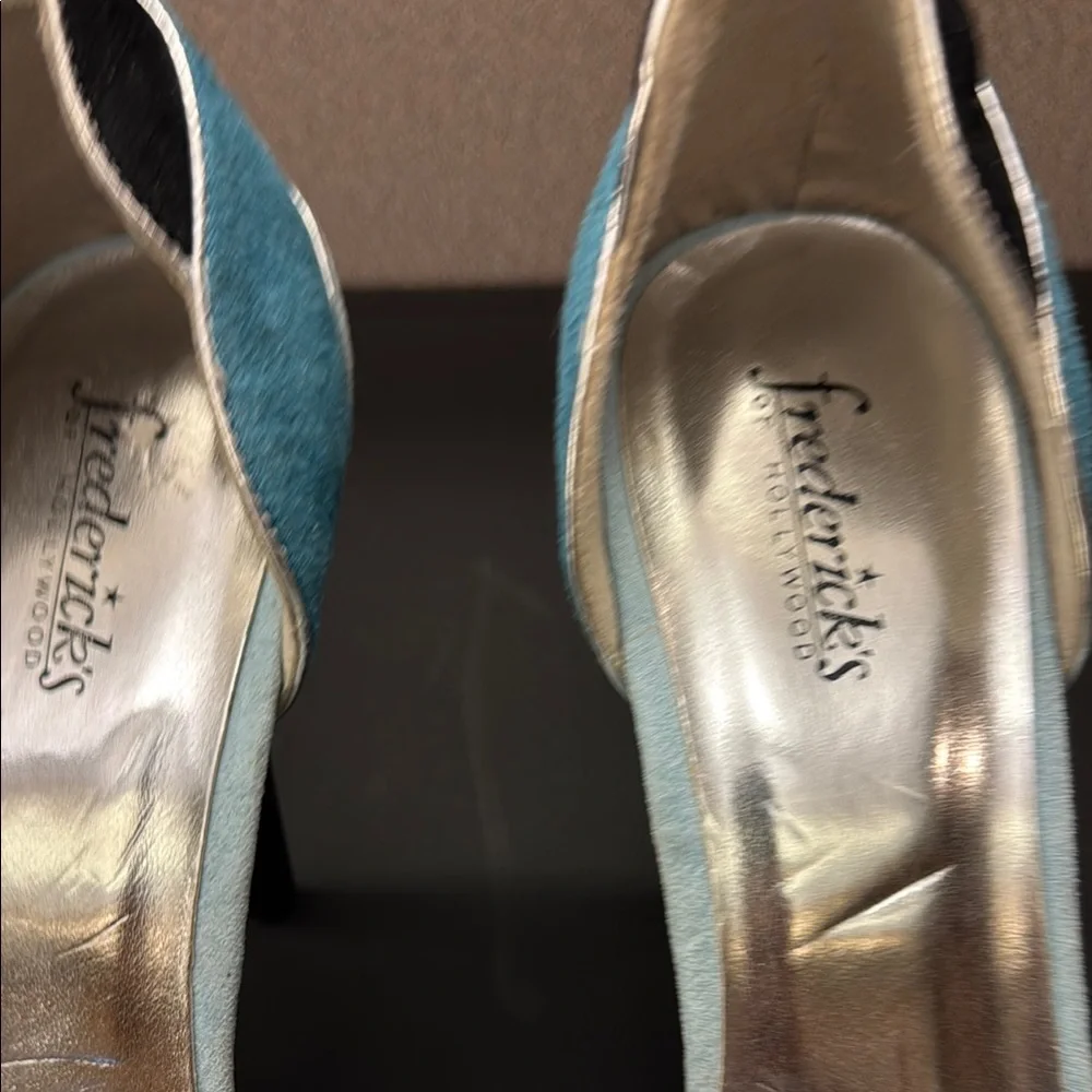 Frederick's of Hollywood Blue and Black Elegant Heels